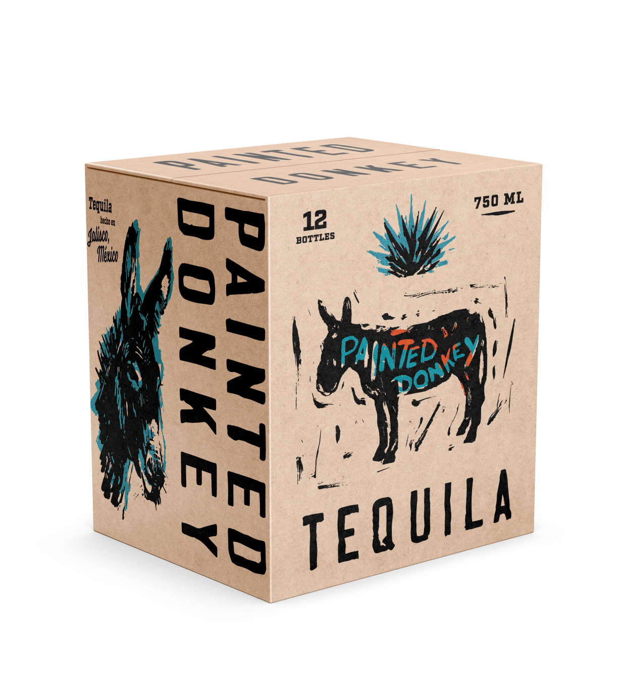 Painted Donkey packaging boxes, animation of different flavor offerings