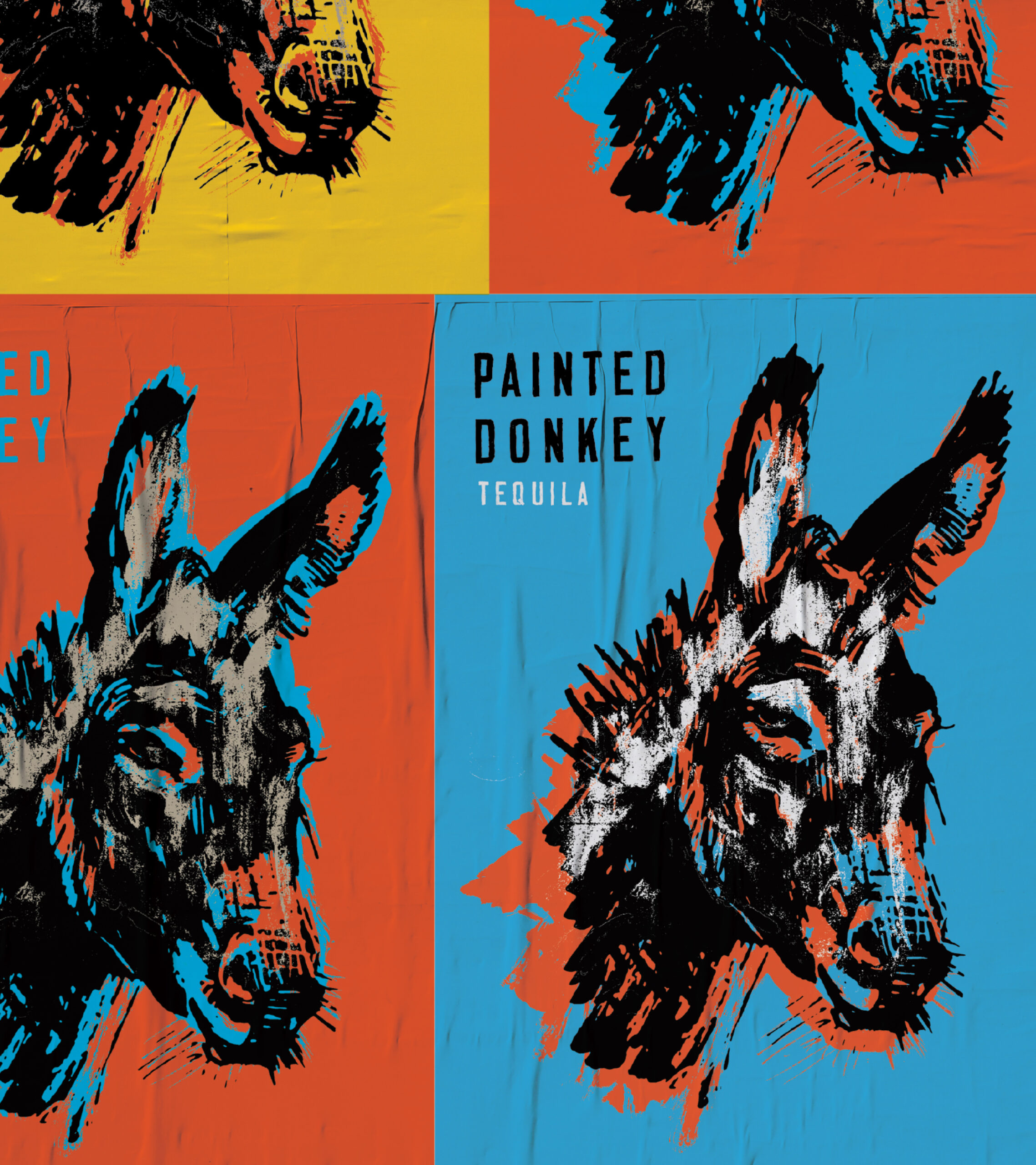 Painted Donkey illustration posters